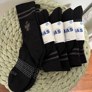 NWT BOMBAS All-Purpose Calf Black/ Gray Sock 5-Pack Small